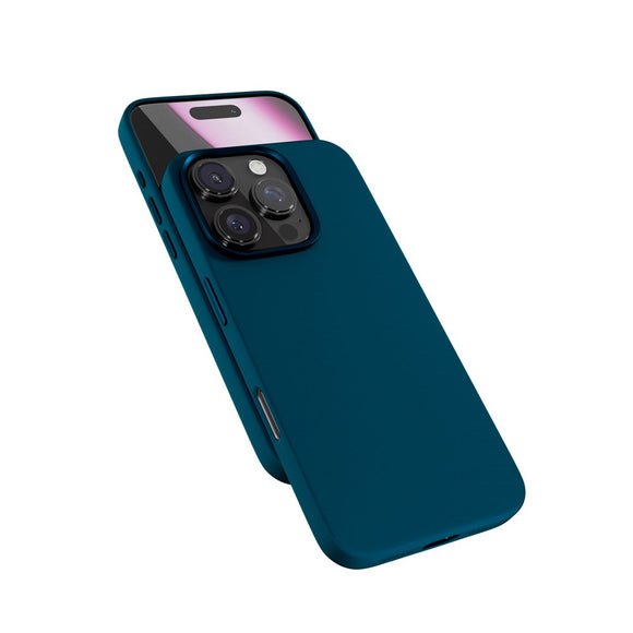iPhone 16 Pro Epico Mag+ Silikone Cover - MagSafe Kompatibel - Petrol Blue