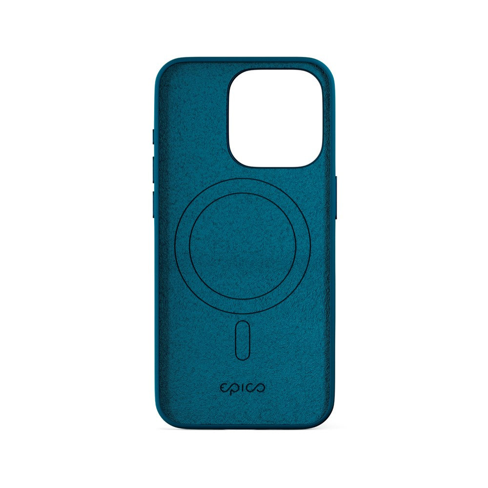 iPhone 16 Pro Epico Mag+ Silikone Cover - MagSafe Kompatibel - Petrol Blue