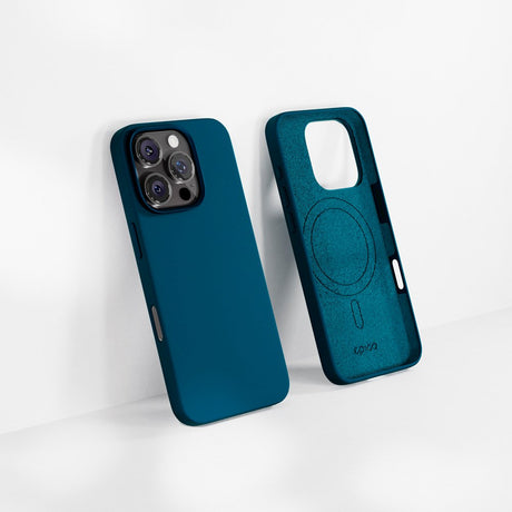 iPhone 16 Pro Epico Mag+ Silikone Cover - MagSafe Kompatibel - Petrol Blue