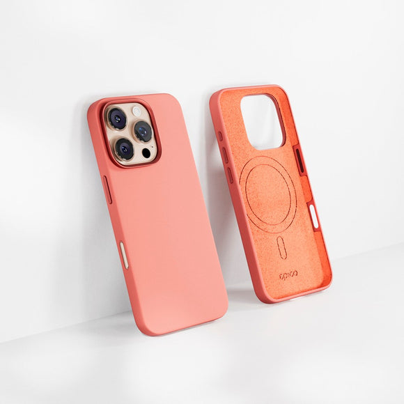 iPhone 16 Pro Max Epico Mag+ Silikone Cover - MagSafe Kompatibel - Peach Pink