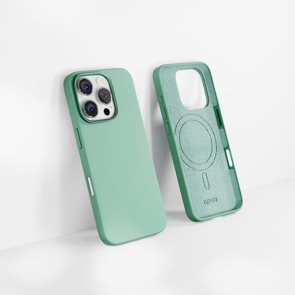 iPhone 16 Pro Epico Mag+ Silikone Cover - MagSafe Kompatibel - Pastel Turquoise
