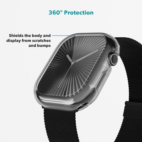 Apple Watch 4/5/6/SE (44mm) Epico Hero Case Fleksibelt Plastik Cover - Gennemsigtig