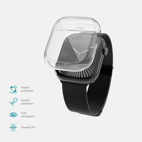 Apple Watch 4/5/6/SE (44mm) Epico Hero Case Fleksibelt Plastik Cover - Gennemsigtig
