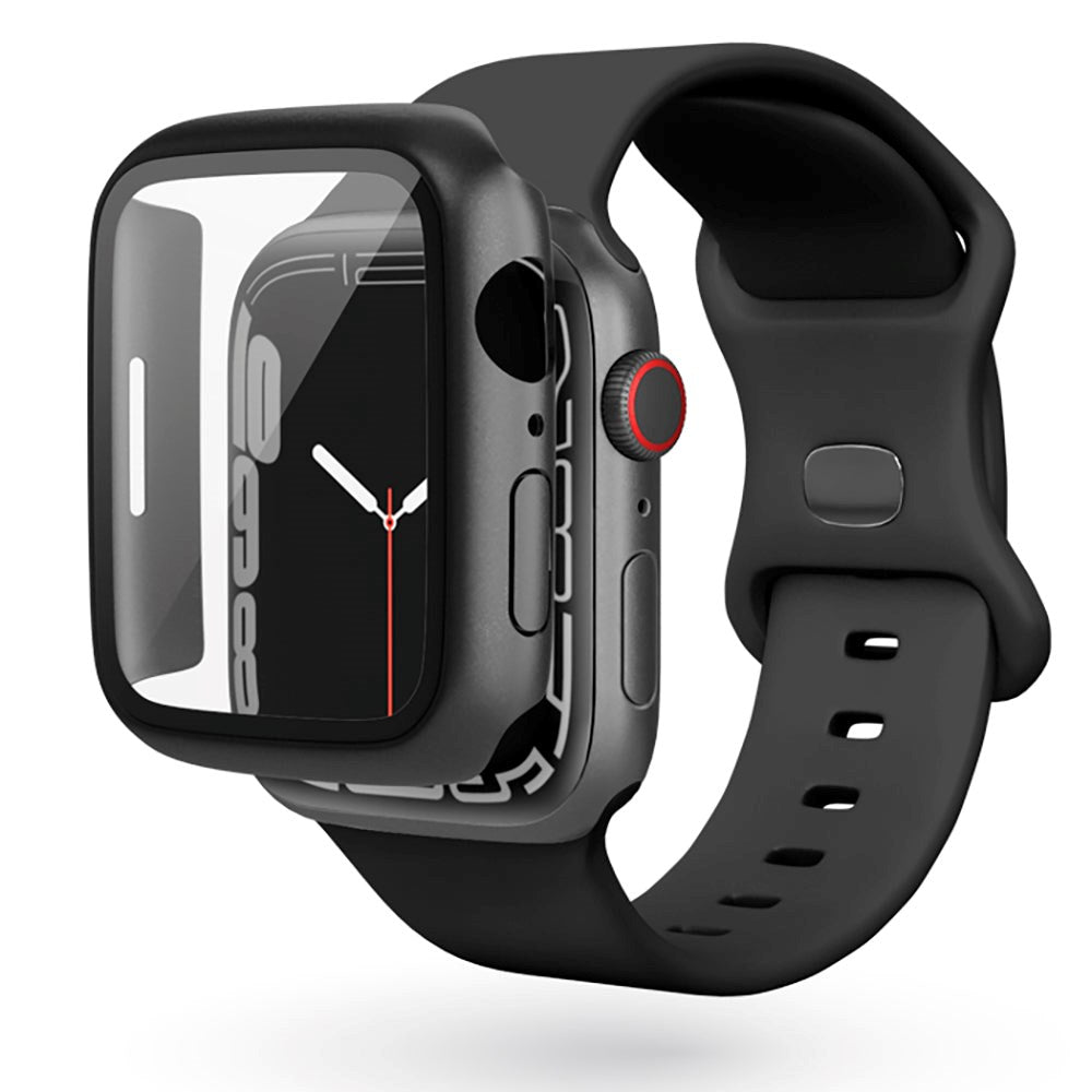 Apple Watch 8/7 (41mm) Epico Plastik Cover m. Indbygget Skærmbeskyttelse - Sort