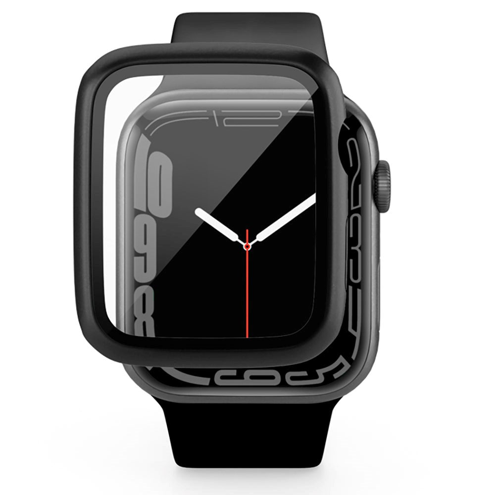Apple Watch 4/5/6/SE (44mm) Epico Plastik Cover m. Indbygget Skærmbeskyttelse - Sort