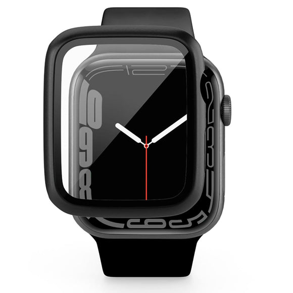 Apple Watch 4/5/6/SE (44mm) Epico Plastik Cover m. Indbygget Skærmbeskyttelse - Sort