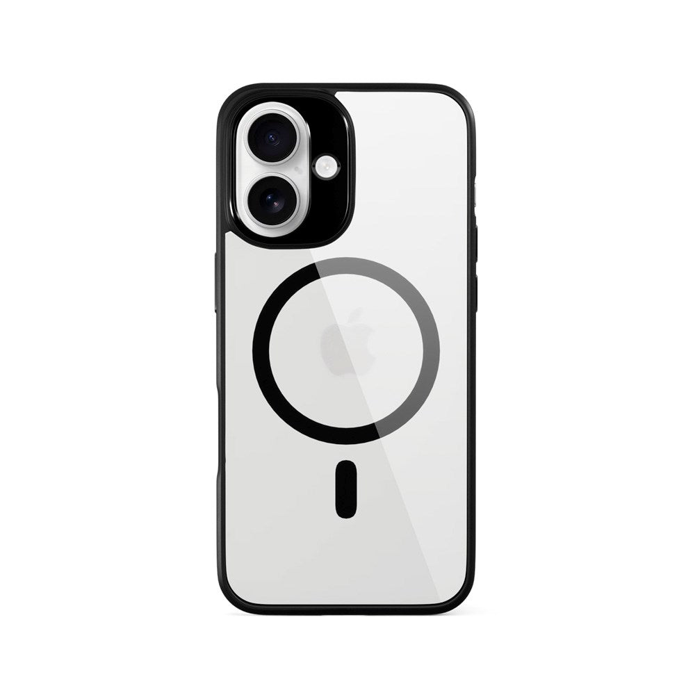 Epico iPhone 16 Mag+ Hero Plastik Cover - MagSafe Kompatibel - Gennemsigtig / Sort