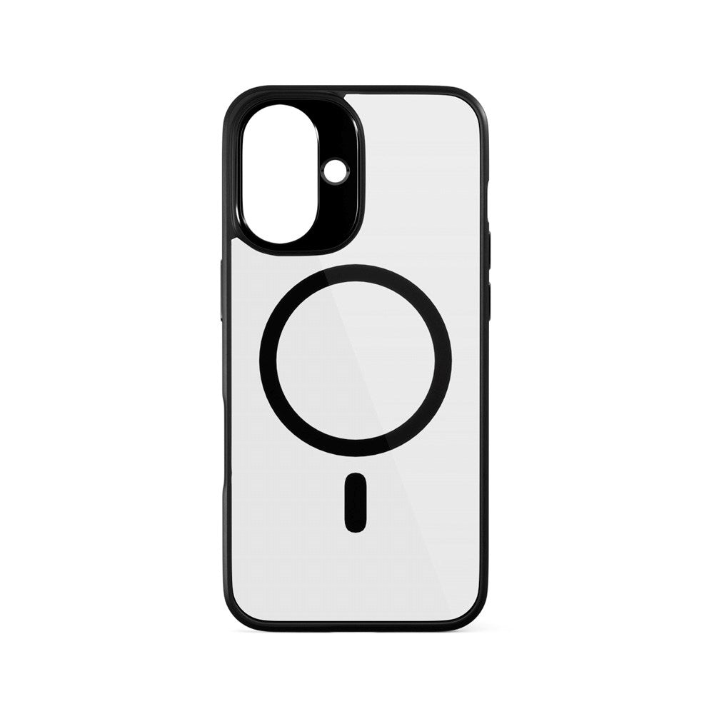 Epico iPhone 16 Mag+ Hero Plastik Cover - MagSafe Kompatibel - Gennemsigtig / Sort