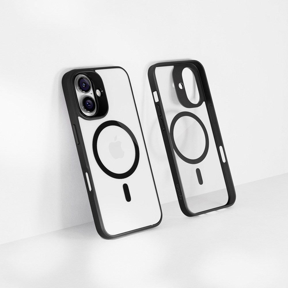 Epico iPhone 16 Plus Mag+ Hero Plastik Cover - MagSafe Kompatibel - Gennemsigtig / Sort
