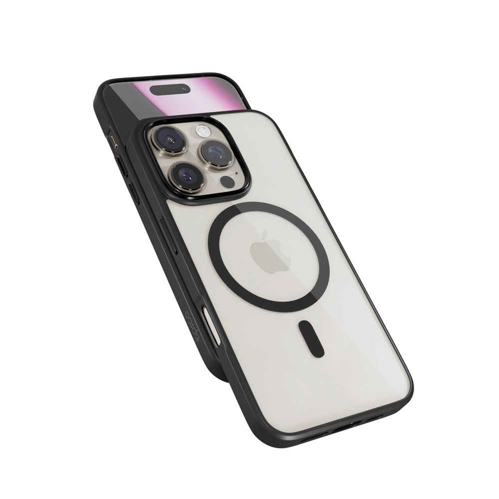 Epico iPhone 16 Pro Max Mag+ Hero Plastik Cover - MagSafe Kompatibel - Gennemsigtig / Sort