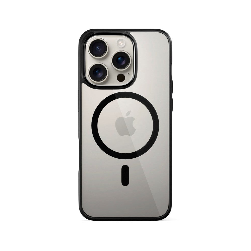 Epico iPhone 16 Pro Max Mag+ Hero Plastik Cover - MagSafe Kompatibel - Gennemsigtig / Sort