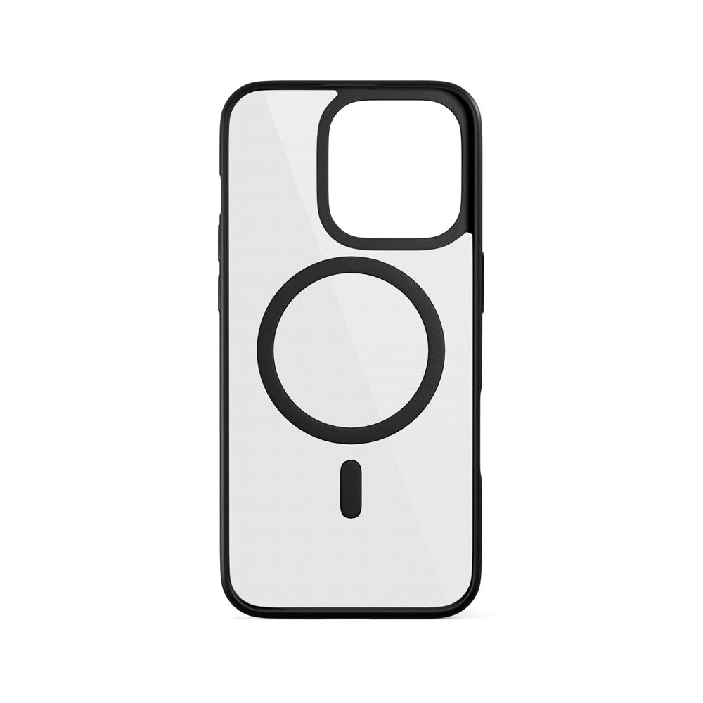 Epico iPhone 16 Pro Mag+ Hero Plastik Cover - MagSafe Kompatibel - Gennemsigtig / Sort