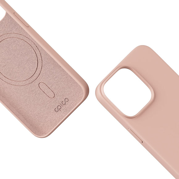 iPhone 15 Epico Silikone Cover - MagSafe Kompatibel - Lyserød