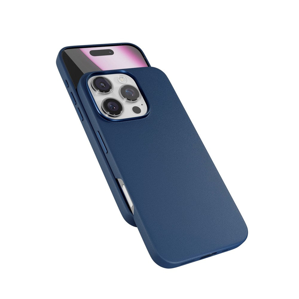 Epico iPhone 16 Pro Mag+ Leather Case - MagSafe Kompatibel - Blå