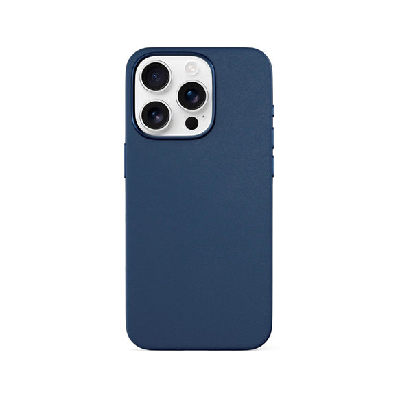Epico iPhone 16 Pro Mag+ Leather Case - MagSafe Kompatibel - Blå
