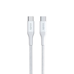 Epico Braided USB-C til USB-C Kabel PD 100W - 2m - Hvid