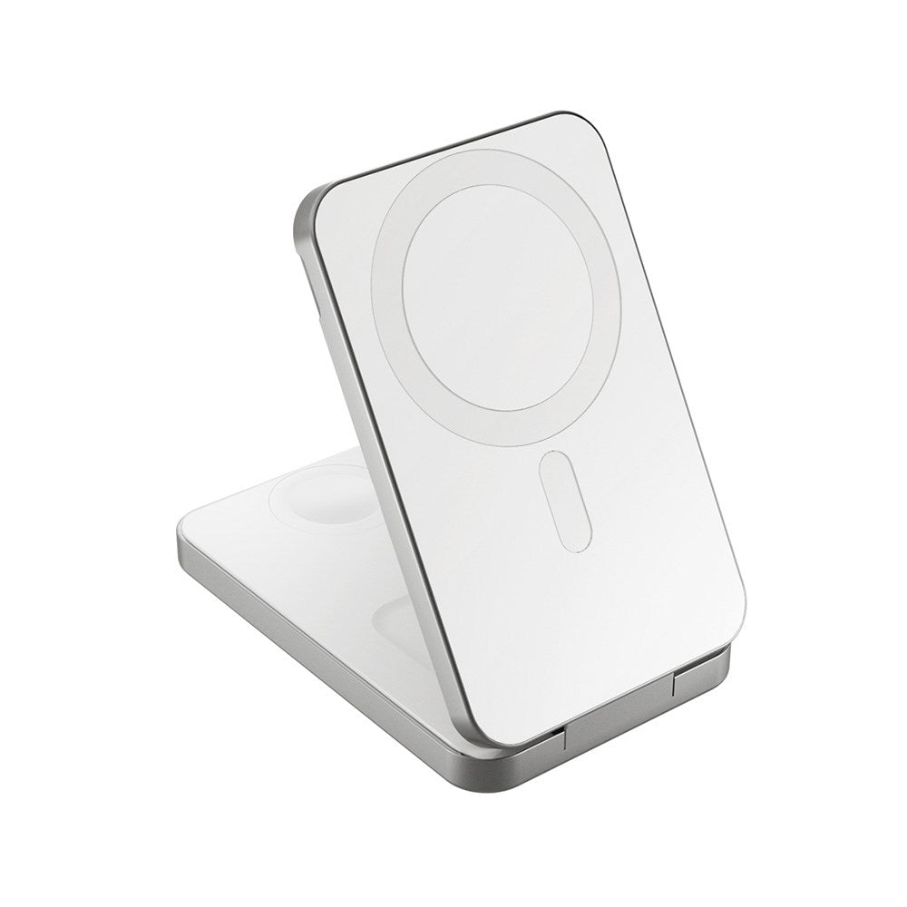 Epico 8000mAh Trådløs Powerbank m. Standerfunktion - Hvid