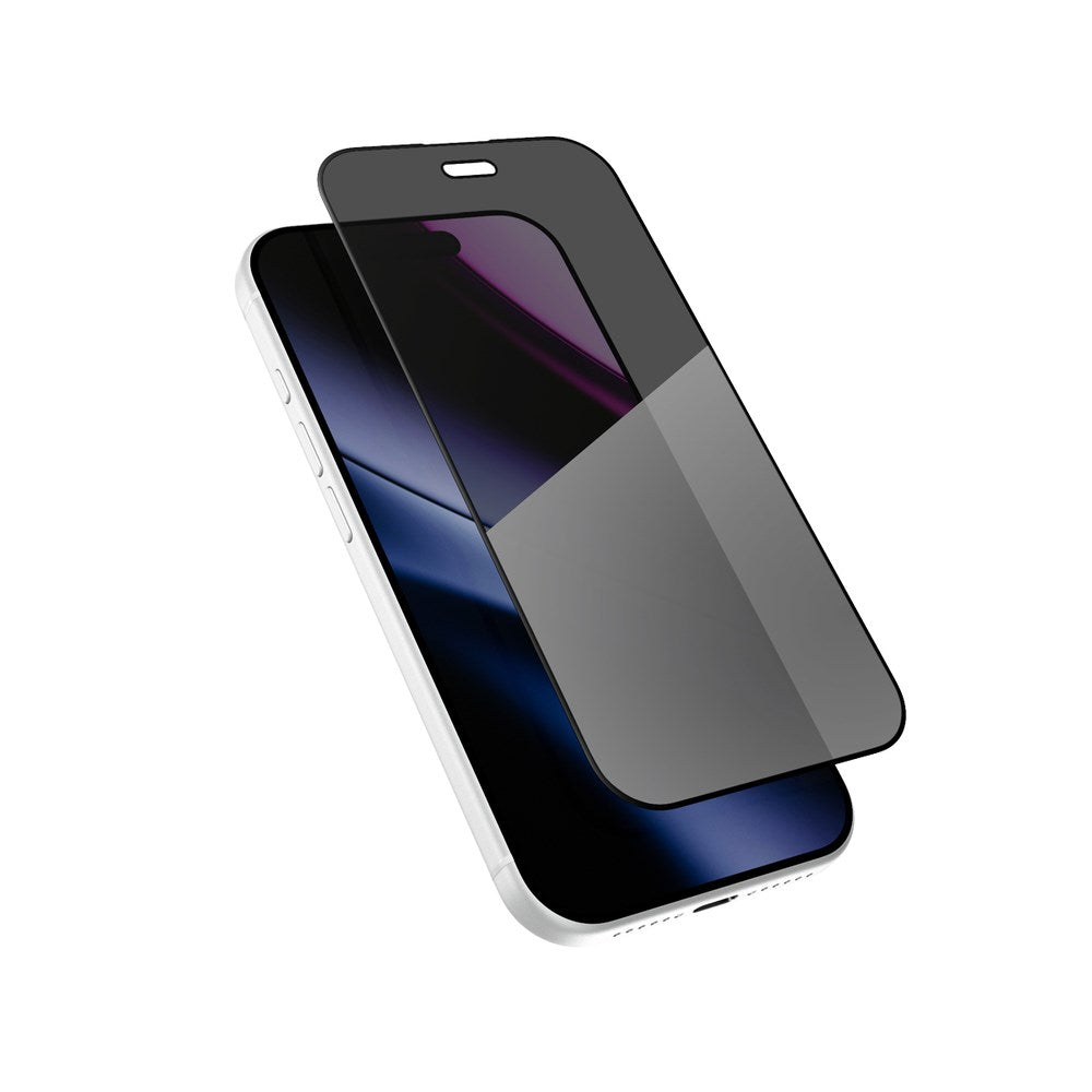 iPhone 18 Pro Max Epico Privacy AntiReflective Glass 3D Skærmbeskyttelsesglas m. Installationsramme - Gennemsigtig