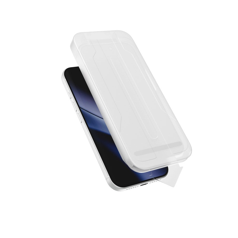 iPhone 18 Pro Epico Privacy AntiReflective Glass 3D Skærmbeskyttelsesglas m. Installationsramme - Gennemsigtig