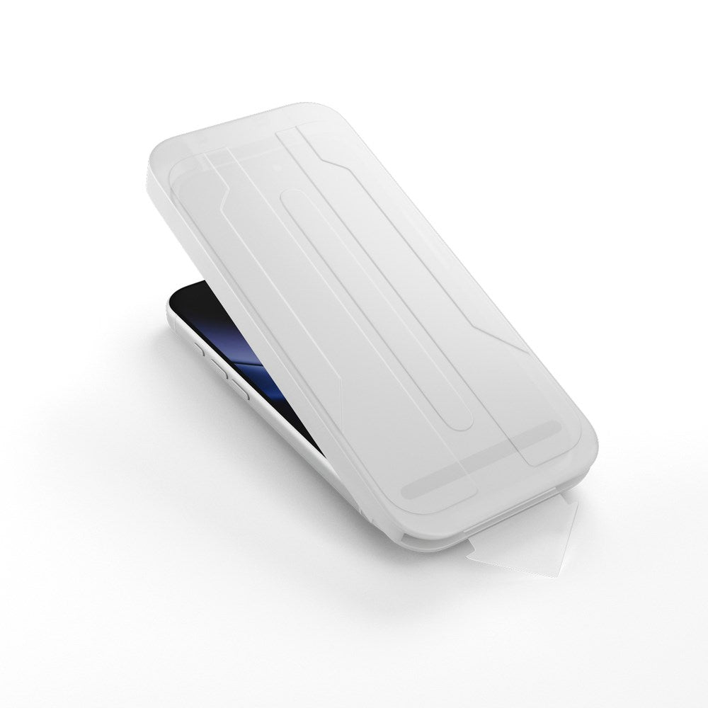 iPhone 18 Pro Epico Privacy AntiReflective Glass 3D Skærmbeskyttelsesglas m. Installationsramme - Gennemsigtig