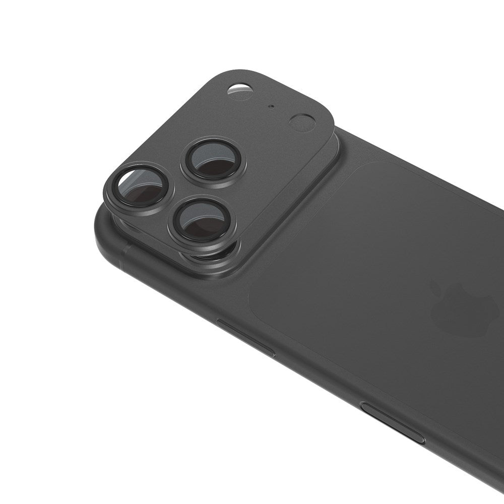 iPhone 18 Pro Max Epico Aluminium Kameralinsebeskyttelse - Sort