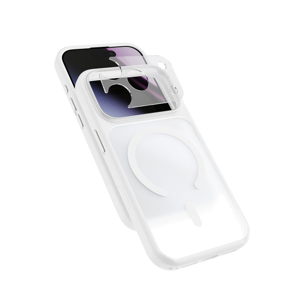 iPhone 18 Pro Max / 17 Pro Max Epico HeroMatte Pro Mag+ Cover m. Kamerabeskyttelse - MagSafe Kompatibel - Hvid