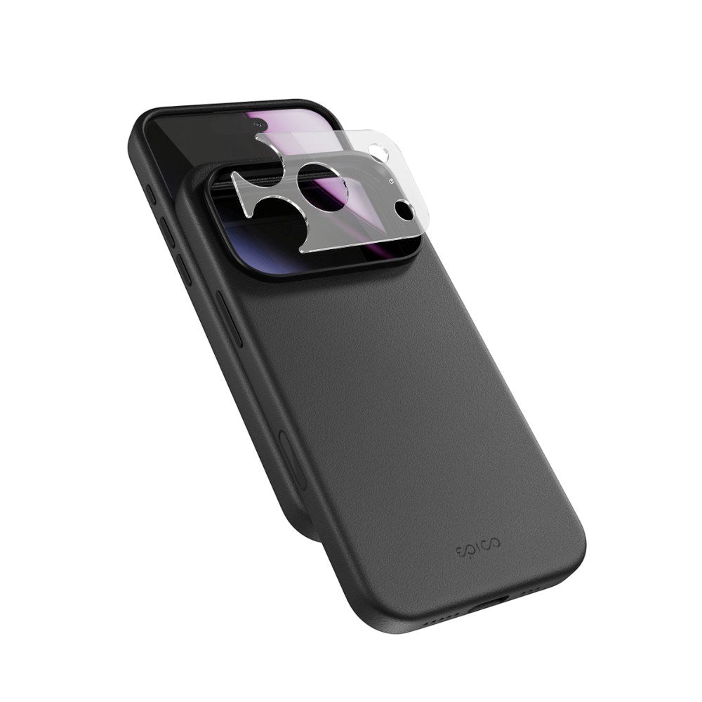 iPhone 18 Pro / 17 Pro Epico Leather Pro Mag+ Cover m. Kamerabeskyttelse - MagSafe Kompatibel - Sort