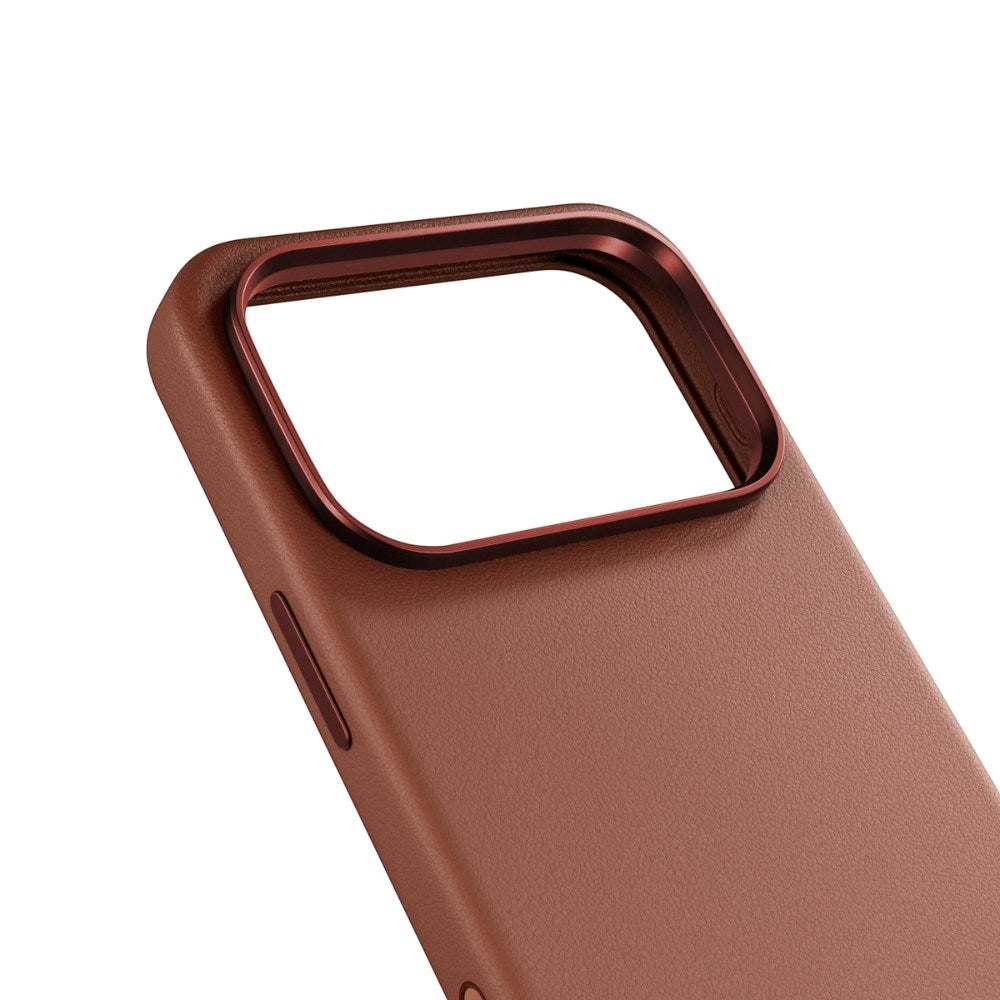 iPhone 18 Pro Max / 17 Pro Max Epico Leather Pro Mag+ Cover m. Kamerabeskyttelse - MagSafe Kompatibel - Brun
