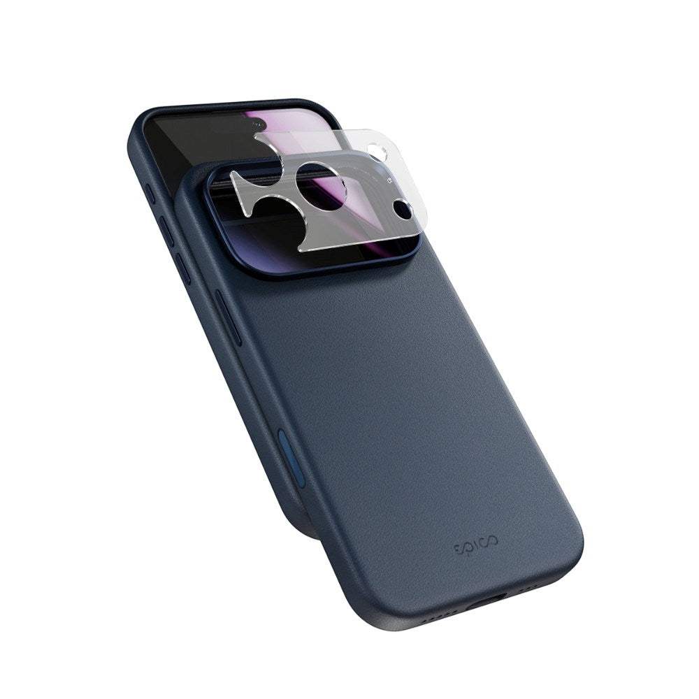 iPhone 18 Pro Max / 17 Pro Max Epico Leather Pro Mag+ Cover m. Kamerabeskyttelse - MagSafe Kompatibel - Blå