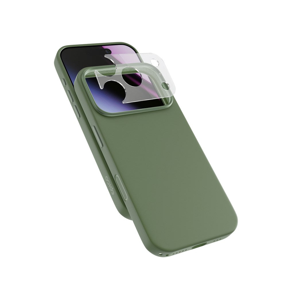 iPhone 18 Pro Max / 17 Pro Max Epico Silicone Pro Mag+ Cover m. Kamerabeskyttelse - MagSafe Kompatibel - Grøn