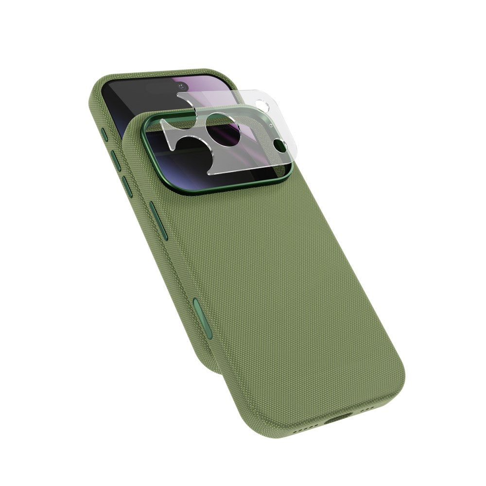 iPhone 18 Pro / 17 Pro Epico SolidWoven Pro Mag+ Cover m. Kamerabeskyttelse - MagSafe Kompatibel - Grøn