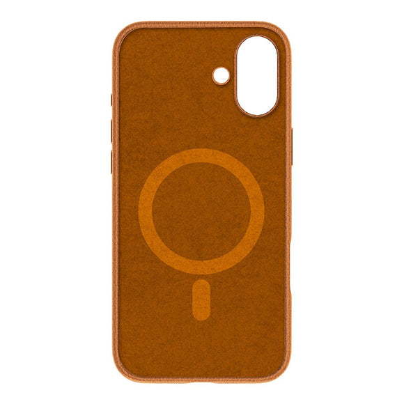 eSTUFF iPhone 16 INFINITE VENICE Læderbetrukket Plastik Cover - MagSafe Kompatibel - Brun
