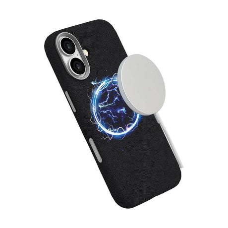 eSTUFF iPhone 17 INFINITE VENICE Kunstlæderbetrukket Plastik Cover - MagSafe Kompatibel - Sort
