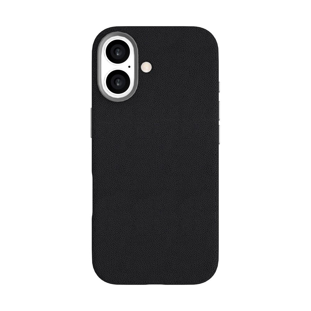 eSTUFF iPhone 17 INFINITE VENICE Kunstlæderbetrukket Plastik Cover - MagSafe Kompatibel - Sort