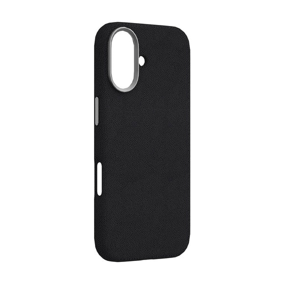 eSTUFF iPhone 17 INFINITE VENICE Kunstlæderbetrukket Plastik Cover - MagSafe Kompatibel - Sort