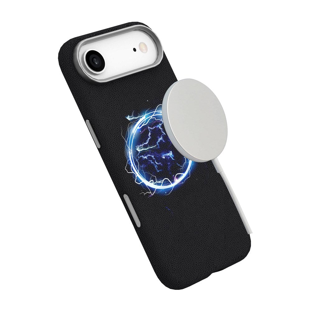 eSTUFF iPhone Air INFINITE VENICE Kunstlæderbetrukket Plastik Cover - MagSafe Kompatibel - Sort