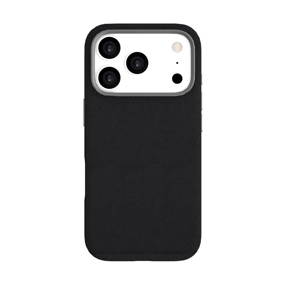 eSTUFF iPhone 17 Pro INFINITE VENICE Kunstlæderbetrukket Plastik Cover - MagSafe Kompatibel - Sort