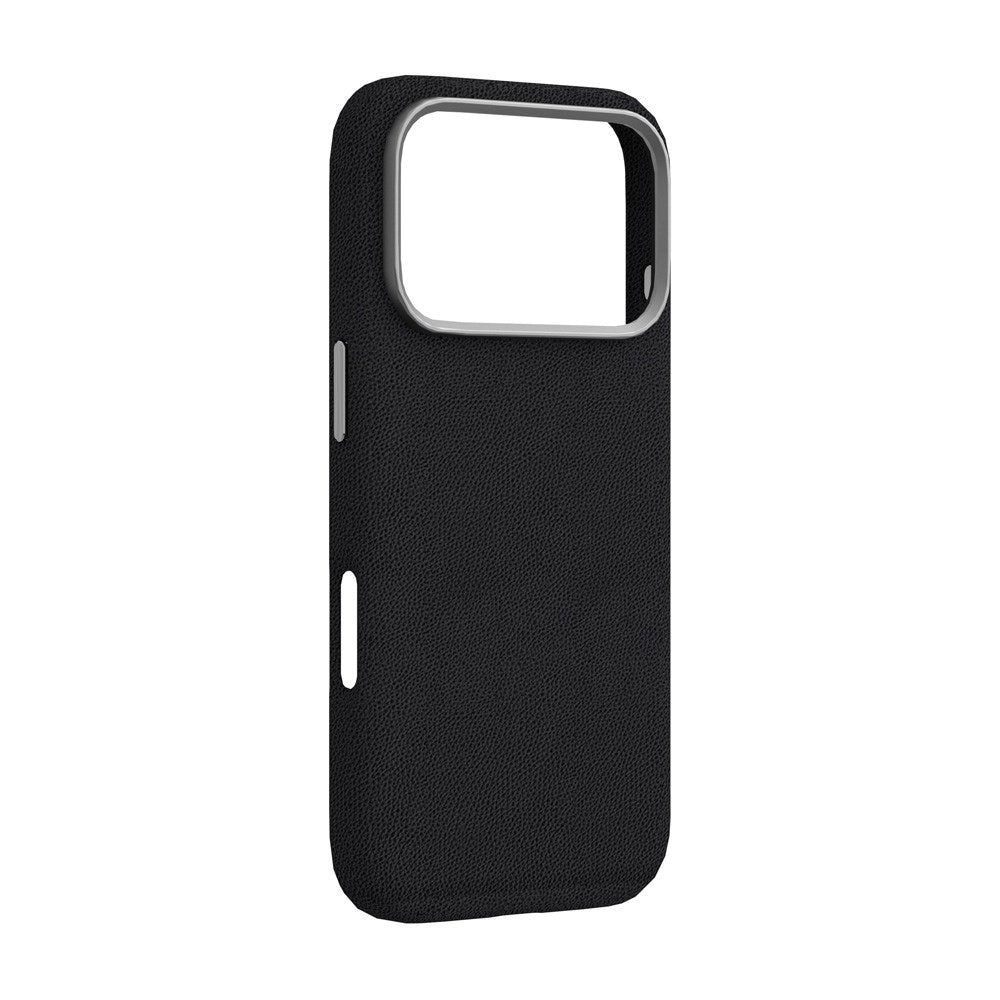 eSTUFF iPhone 17 Pro INFINITE VENICE Kunstlæderbetrukket Plastik Cover - MagSafe Kompatibel - Sort