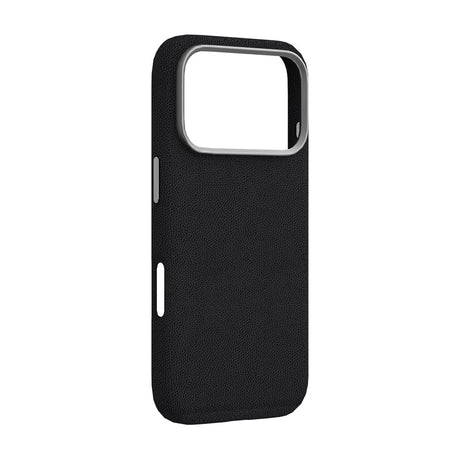 eSTUFF iPhone 17 Pro INFINITE VENICE Kunstlæderbetrukket Plastik Cover - MagSafe Kompatibel - Sort