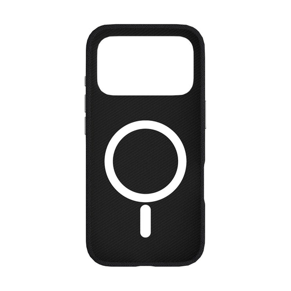 eSTUFF iPhone 17 Pro INFINITE VENICE Kunstlæderbetrukket Plastik Cover - MagSafe Kompatibel - Sort