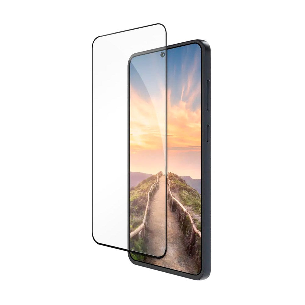 Samsung Galaxy S25 FE dbramante1928 Eco-Shield Skærmbeskyttelse m. Monteringsramme - Sort Kant