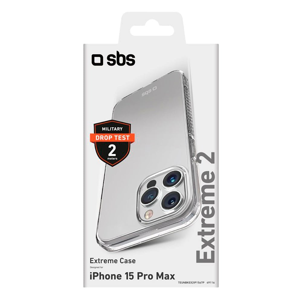 SBS iPhone 15 Pro Max Extreme X2 Cover - Gennemsigtig