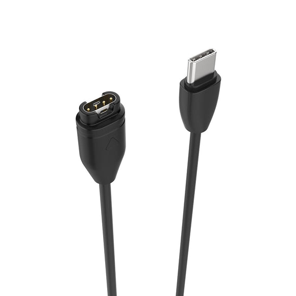 Fixed Ladekabel til Garmin Smartwatch m. USB-C - Sort