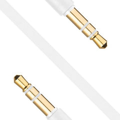 Fixed AUX Kabel - 3.5mm Minijack - 1m - Hvid