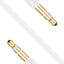 Fixed AUX Kabel - 3.5mm Minijack - 1m - Hvid