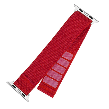 Apple Watch (38/40/SE/41/42mm) Fixed Nylon Rem - Rød