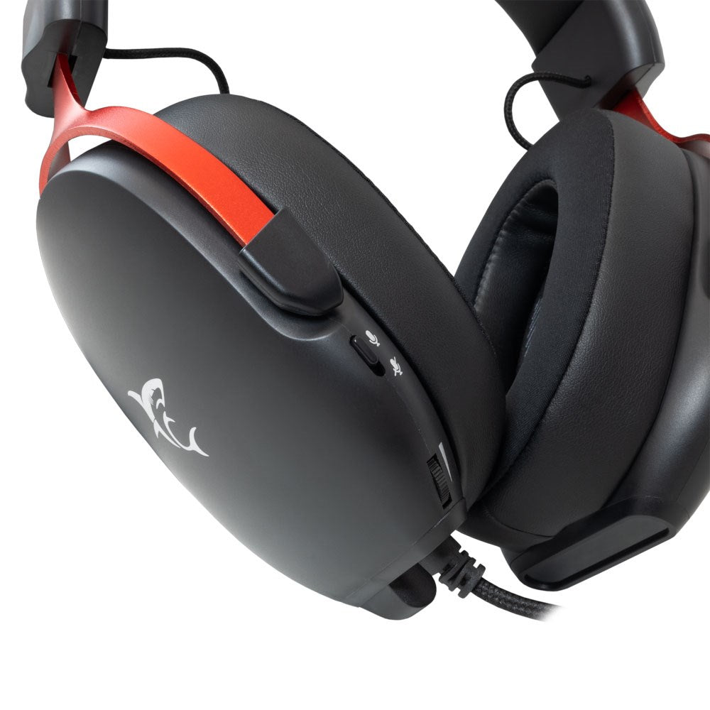 White Shark FOX Over-Ear Gaming Headset - Sort