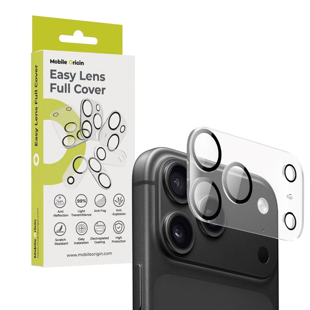 iPhone 18 Pro Mobile Origin Easy Lens Full Cover Kamerabeskyttelsesglas - Gennemsigtigt