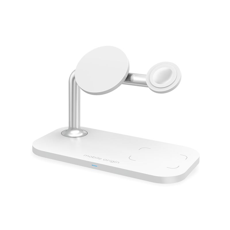 Mobile Origin 3-i-1 Trådløs Oplader - Hvid