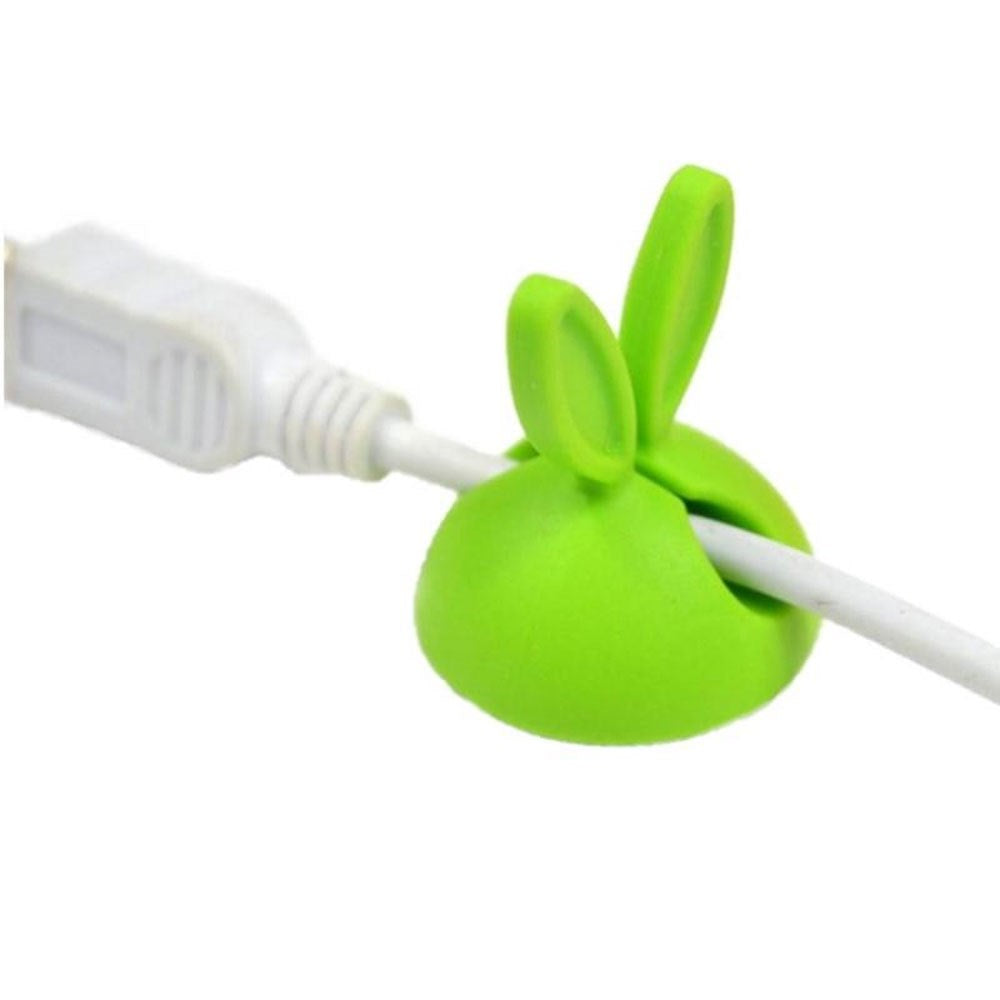 Telcon Fleksibelt Plast Kabelholder - 4 stk - Grøn